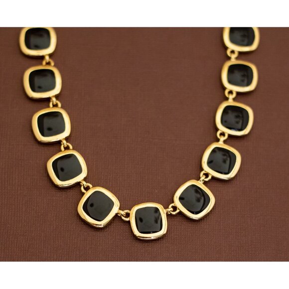 Vintage Victorian Two Tone Reversible Necklace 18 inch - U5 - Picture 2 of 4